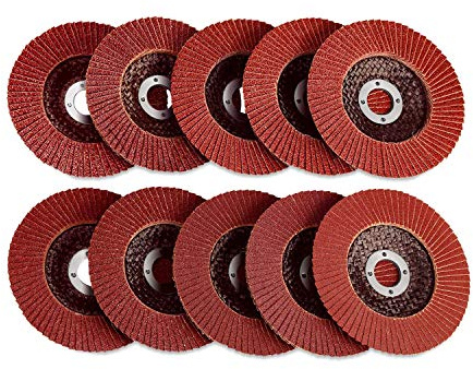 Fläktskivor, SPTA 10 x 100 mm Mix Grit (korn 40 60 80 100 120 150 180 240) krossskiva, slipskivor, lamellskivor, stålfack, slipskiva för vinkelslip polermaskin