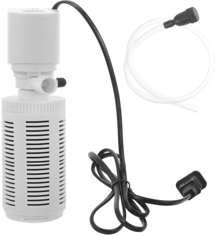 FONDOTIN Filtro De Acuario Bomba Sumergible Sistema De Filtración Compacto para Peceras Pequeñas Oxigenación y Purificación De Agua