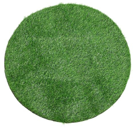 HOMOCONO Kunstrasenmatte Rund 80cm Durchmesser Wetterfeste Grasmatte für Gartenparty und Terrasse Natürliche Optik Vielseitig Einsetzbar