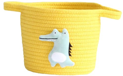 TOVINANNA Cesto Organizer Giallo Porta Oggetti e Resistente Multifunzionale per Nursery Casa per Back To School Party