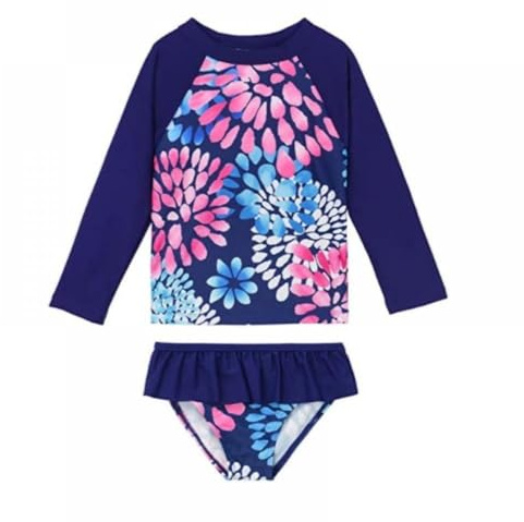 MäDchen Badeanzug Mit Cover Up,2-Teiliger Badeanzug FüR MäDchen Hohe Taille Bikini-Set Mit ÜBerzug