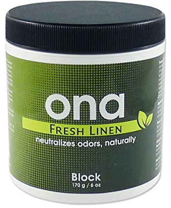 ONA Block Fresh Linen Fragrance - Odour Neutraliser, Remove Odours Safely, Naturally and Permanently - 170g