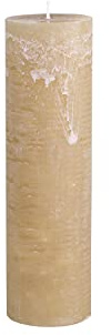 Chic Antique Macon rustikale Stumpenkerze versch.Farben und Größen Kerze Antik NEU Altarkerzen 100 % Paraffin lange Brenndauer (Honig, 35x10 cm)