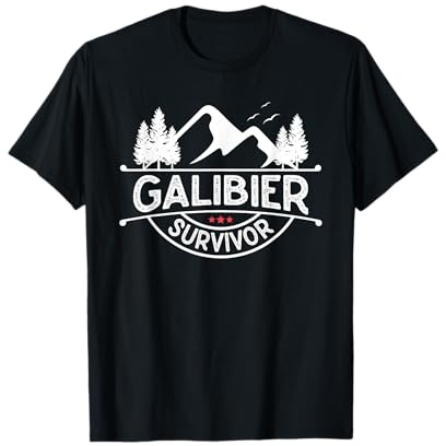 Col Du Galibier Survivor Cadeau Cycliste Alpes T-Shirt
