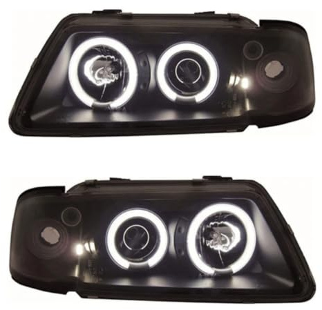 CCFL Angel Eyes Scheinwerfer Set in schwarz für Audi A3 8L 1996-2000