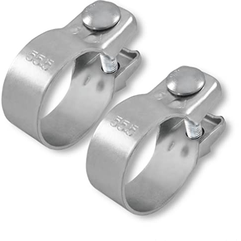 2x Breitbandschellen ø von 37-82 mm Auspuff Schelle Klemme Traktor Verzinkt (55,5 mm (54-57mm))