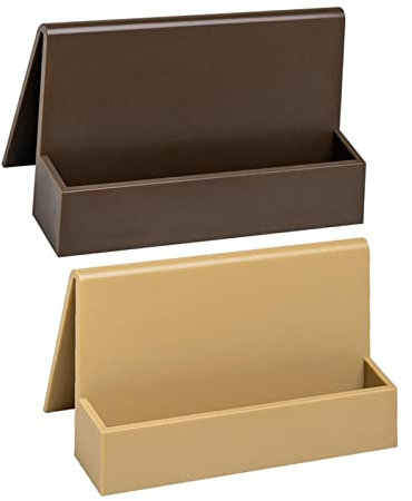 sararui Visitenkartenetui Speicheranzeigeständer 2 Stück Desktop-Visitenkarten-Fallhalter-Rack-Tabellen-Aufbewahrungsbox Visitenkartenhalter