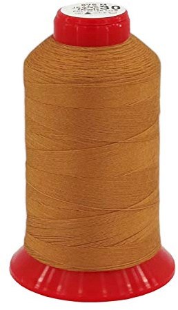 fuwi Jeansgarn J80 Stapelgarn Nr. 80, 1700 Meter - Nähgarn für die Haushaltsnähmaschine, matte Denim-Optik 0050 - Honig