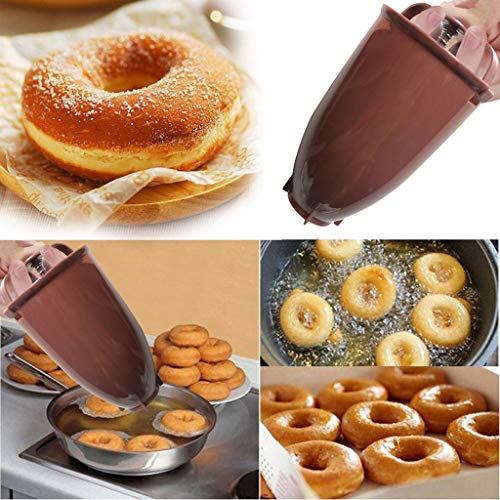 FARUTA Machine à beignets en plastique – Distributeur de pâte à crêpes et donuts – Distributeur de gaufres manuel facile et rapide – Outil de cuisson pour bricolage et accessoires de cuisine