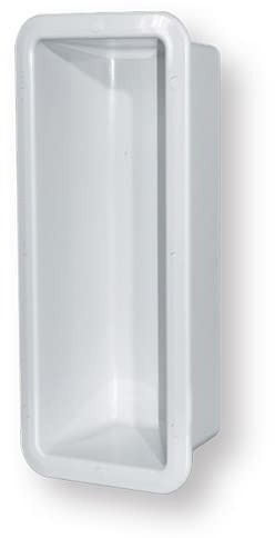 Nicho porta extintor de 2 kg - Impreso en plástico blanco RAL 9003 - Accesorios para bote inflable barco náutico Kayak canoa(simple)