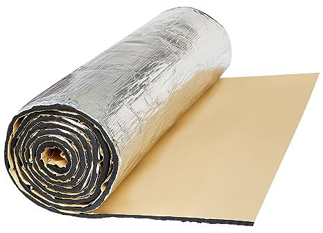 A ABSOPRO Tappetino per Cofano Macchina Motore Suono Assorbente Calore Isolamento Acustico Fonoassorbente Smorzamento Tappetino Autoadesiva 6mm 40x40