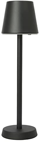 Seecode 20325 LED Tischleuchte, Tischlampe Akku 2400 mAh, Schreibtischlampe 2W, Leuchte 16 LEDs warmweiß, Stehlampe Kabellos, Lampe 3 Helligkeitsstufen, Stehleuchte IP54, Nachttischlampe Schwarz