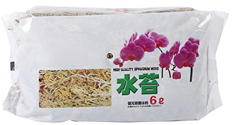 Sphagnum Moss, 6L Garden Sphagnum Moss Nutrición Hidratante Fertilizante Orgánico para Orquídea Phalaenopsis, 20x11cm