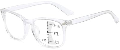 Suertree Glidglasögon läsglasögon bifokal blåljusfilter läsglasögon blått ljus blockering anti-blått ljus läshjälp synhjälp ögonoptik anti-trötthet transparent 1 st. 2,00 x TZ8082, 1 styck 8082c2,
