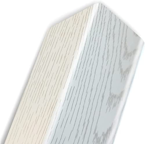 Bodenübergangsleiste für Tür, Küche, Schlafzimmer, Wand-Eckenschoner, Schutzleiste für Dekoration, Holzmaserung, weißer Kantenschutz für Flur, Zuhause, 5 mm Dickes Kantenband, WPC (Farbe: A, SI