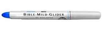 G.T. Luscombe Company, Inc. Bibel Mild-Glider Gel-Textmarker, Bibelstudium, kein Verlaufen, kein Verschmieren oder Verblassen, langlebig, durchscheinende Farbe, Trockenmarker, mildes Blau
