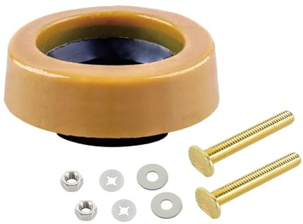 HYDRO MASTER Extra Thick Toilet Wax Ring Kit with Flange and Bolts, Fits 3-inch or 4-inch Waste Lines