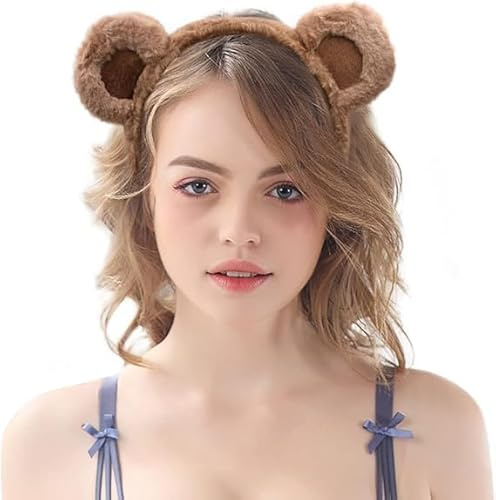 LUYANFX Plüsch Tier Ohren Stirnband Tier Haarreif mit Ohren, Tierohren Kopfbedeckung Cartoon Tierohren Haarschmuck, Kopfschmuck, Niedliche Cosplay Kostüm Zubehör für Karneval, Fasching, Mottoparty
