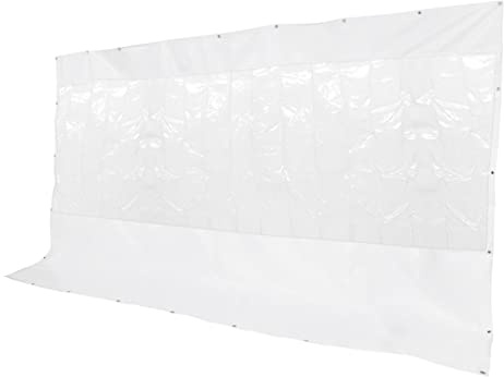 8 * 13ft Transparent Waterproof Poly Tarpaulin, Thicken Waterproof Clear Tarp, Outdoor Garden Rainproof Tarpaulin Clear Cover, for Winter Greenhouse Covering Henhouse Porch Canopy Plant Camping