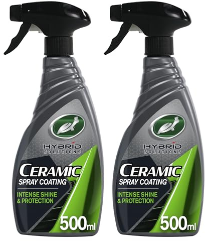 Turtle Wax Hybrid Solutions Ceramic Spray Coating Incredible Shine & Protection with Extreme Water-Beading Action & Chemical Resistance for Up to a Year - Sweet Mango Tropical Scent - 500ml- Pack of 2