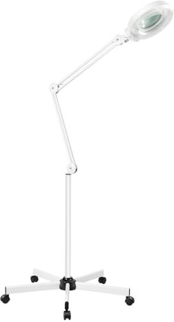 DCSYOG LED Lupenleuchte, 8X Dioptrien Lupenlampe mit 120 LEDs, Standlupe Kaltlicht Kosmetik Arbeitsplatzlampe zum Lesen 24W Kosmetische Licht Dioptrien Lamp
