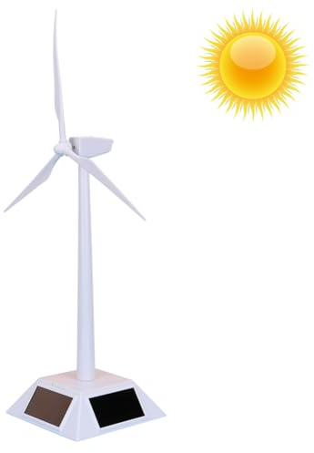 Mini Moulin de Vent Solaire, Maquette Eolienne Solaire Eolienne pour Enfants Science Outil, d'enseignement Décoration de Bureau