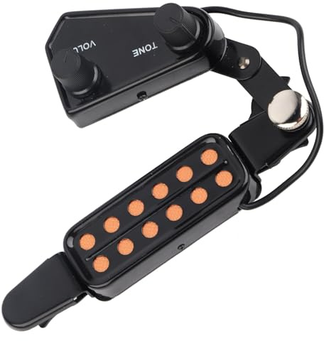 12 Fori Sonori Pickup Magnetico Trasduttore Kit Sintonizzatore Tono Volume Chitarra Acustica Amplificazione Musicale Cuscino Previene Danni Adatto Alla Maggior Parte delle