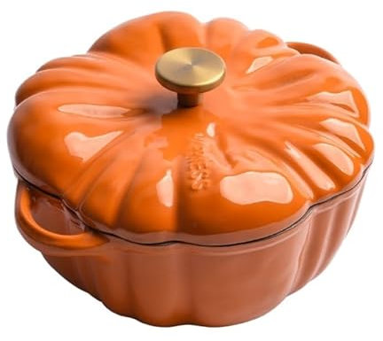 YATINGZHANG Casserole Non-Stick Fry Pan, Thickened Enamel Tomato Soup Pot, Induction Cooker Stew, Pumpkin Casserole Casserole Dish(Orange 20cm)