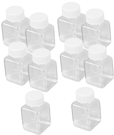 IMIKEYA 10stücke Pack Kunststoff Vorratsflaschen Mit Deckel Kleine Unterverpackungsflaschen Für Perlen Und Flüssigkeiten Leere Plastikflaschen Für Langzeitgebrauch