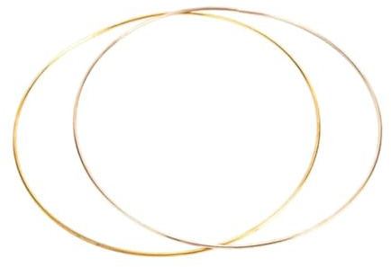 rockible 2 Stück Trockenblumen Kranz Metallring, Metall Kranzringe 60 cm, Metal Hoops Wreath Frame, Metallringe Zum Basteln für DIY-Kunsthandwerk Hochzeitsfeier Hausgirlanden Dekoration