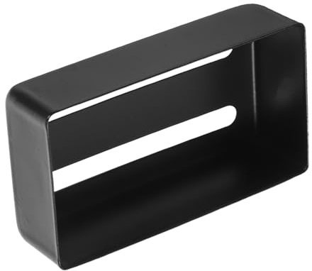 Abaodam Humbucker Tonabnehmerabdeckung aus Messing 2 Schlitze Schwarz Einfache Montage für E-gitarre Klassisches Zubehör