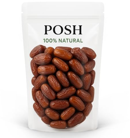 POSH Frutos secos, fechas deshuesadas, color marrón natural, ricos en energía, aperitivos, hornear, 1 kg
