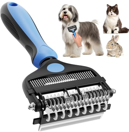 AXEFUN 3-in-1 Professional Pet Grooming Brush for Dogs & Cats – Dematting Comb, Undercoat Rake & Deshedding Tool for Long & Short Hair, Heavy Shedding & Matted Fur