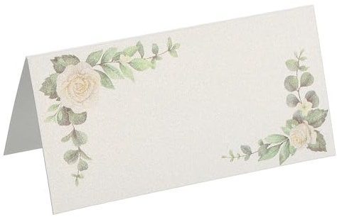 PATIKIL 25 Piezas Tarjetas De Lugar Para Bodas Tarjetas De Mesa Blancas