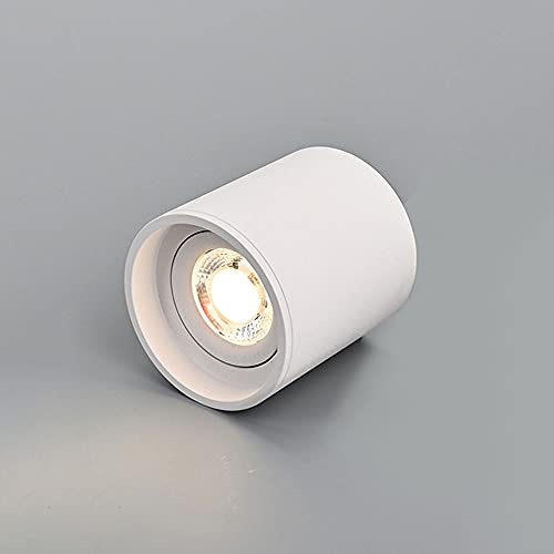 Foco de Techo LED Ajustable, luz empotrada de Aluminio para Montaje en Superficie, Foco direccional Blanco cálido para Interiores, Cocina, Dormitorio, Pasillo, Tienda.
