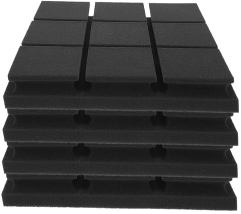 UTHCLO 4pcs Sound Absorbing Panels High-density Fire-resistant Soundproofing Material for Walls Acoustic Insulation Noise Reduction for Recording Studios Home Offices Rehearsal Rooms