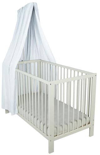 Sterntaler Betthimmel, luftiger Gaze-Stoff, Leichter Baby-Betthimmel für Kinderbett, dekorativ und atmungsaktiv, 160×300×0,5 cm, weiß