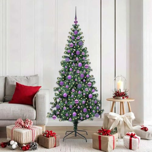 Generico Árbol de Navidad artificial con luces integradas verde 180 cm, árboles de Navidad, 3396768
