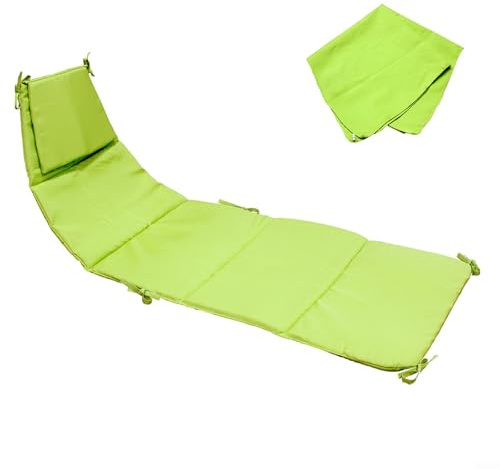Glomc Set di coperture per chaise longue e ombrellone, cuscini da esterni per dondolo curvo e galleggiante, lavabile in lavatrice, tessuto beige (frutta verde)