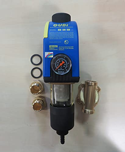 GUBI Hauswasserstation Blaue Haube R 1 1/4, m. Rückspülfilter u. Druckminderer