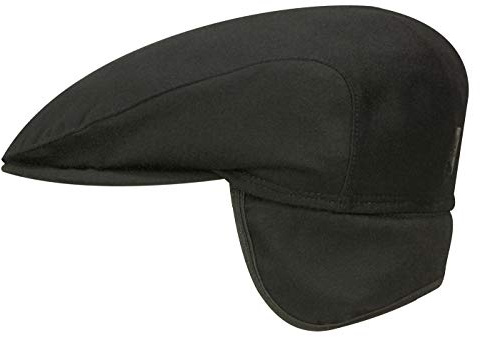 Wigens Ivy Slim Cap Sportmütze mit Ohrenklappen aus Schurwolle Loro Piana - Schwarz (999) - 58 cm