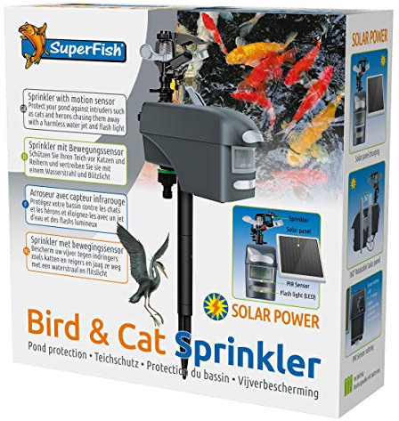 Superfish Vogel- & Katzen-Sprinkler, solarbetrieben, Reiherabschreckung