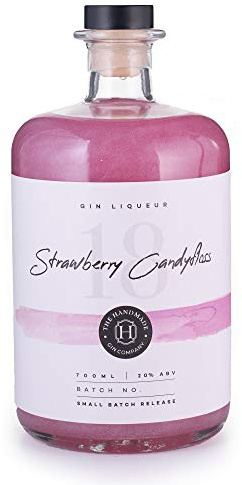 Shimmering Strawberry Candy Floss Handmade Gin Liqueur 70cl - Premium Craft Pink Gin - 20% ABV
