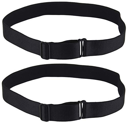 2pcs Elastische Strumpfband, Punk Leg Beinband, Schwarz Verstellbare Bein Strumpfbänder mit Schnalle 25-46cm Bequem, Oberschenkel Garter Belt Anti Rutsch für Fraun Party & Alltagslook