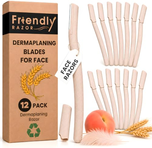 Dermaplaning Blades for Face | 12 Pack | Dermaplane at Home to Exfoliate Skin | Face Razors for Women | Face Shaver Women | Facial Razors for Women | Dermaplaning Kit | Face Razor | Eyebrow Razor