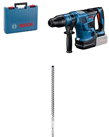 Bosch Professional BITURBO Akku Bohrhammer GBH 18V-36 C (SDS max, inkl. Bluetooth Modul, Zusatzhandgriff, Maschinentuch, Fetttube, im Handwerkerkoffer) + Expert SDS max-8X Hammerbohrer (Stahlbeton, Ø 22x520 mm)