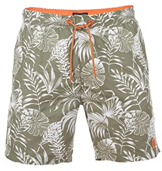 riverso Badbyxor för män badshorts RIVKai korta byxor sommar sport shorts dragsko tryck 100 % polyester svart blå grön oliv S M L XL XXL 3XL 4XL 5XL, Vintage olivglänsande orange (52001), 3XL