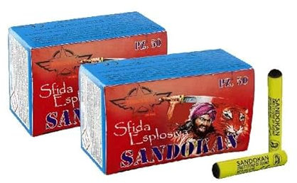 Trischitti Sfida Esplosiva: Petardo Sandokan P1 V°D - Confezione da 100 pezzi, AP-007/2, Giallo