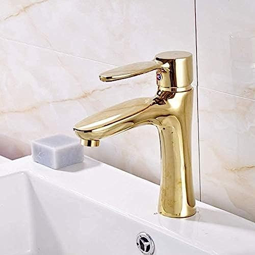Faucet Bathroom Faucet, Kitchen Taps Faucet Bathroom Vanity Sink Faucet Deck Mounted A Hole Brass Golden Basin Mixer Tap Crane