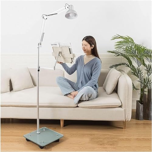 JAVPTAV Buchhalter for Lesen im Bett, verstellbares freihändiges Lesen, Tablet-Bodenständer mit Rollen, Notenständer, for Lehrbücher, Zeitschriften